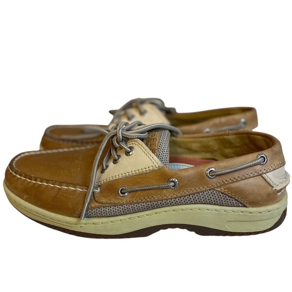 Sperry Mens Top-Sider Billfish 3-Eye Size 8.5 Wide Boat Shoes Camel 0799023